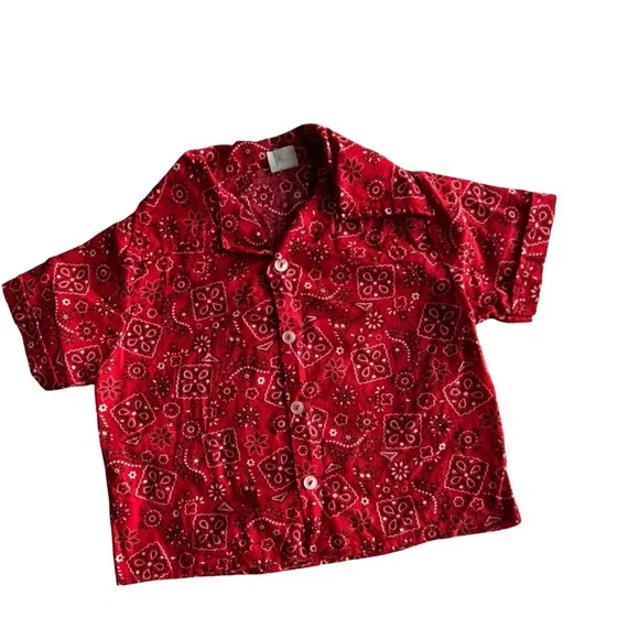 Vintage Kid’s 70's Cowboy Western Jacket & Bandana Print Button Down- 3T - Picture 4 of 10